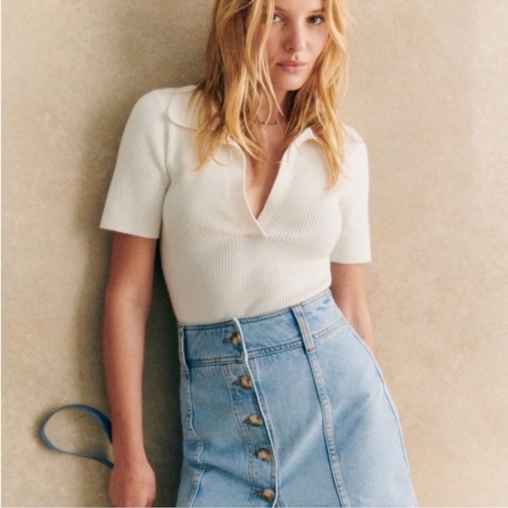 Sezane Eloy Jumper Ecru - Size M